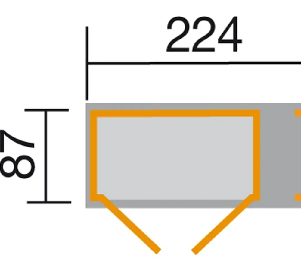 Weka Garten- und Terrassenschrank 357 A inkl. Schleppdach, ca. B270/H216/T105 cm Natur Outlet