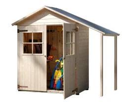 Weka Garten- und Terrassenschrank 357 A inkl. Schleppdach, ca. B270/H216/T105 cm Natur Outlet