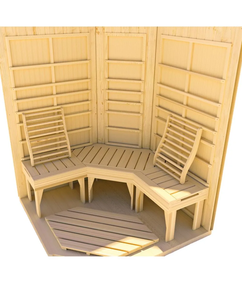 Weka Saunas & Infrarotkabinen - Infrarotkabine Osby Eck Weiß