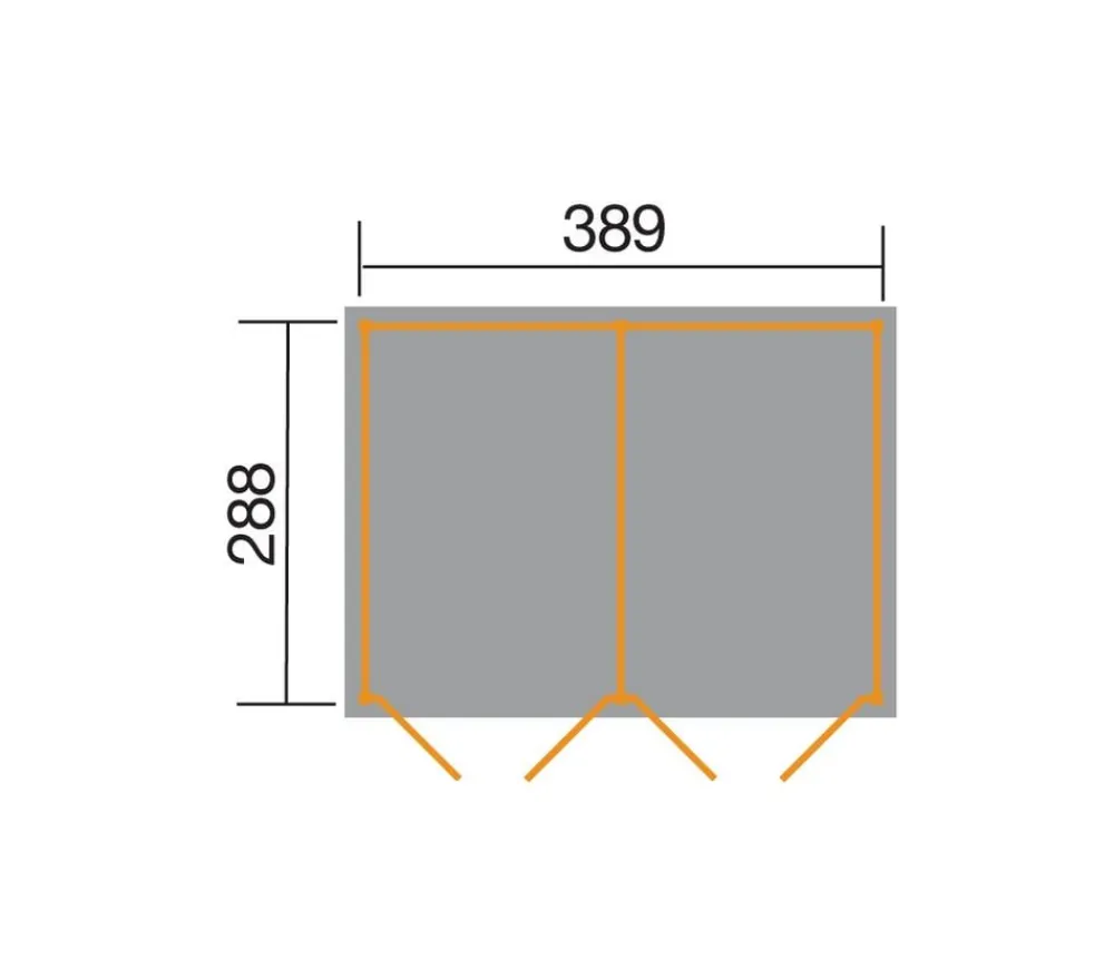 Weka Lagerhaus 607 Variante 3, ca. B408/H214/T318 cm Natur Discount
