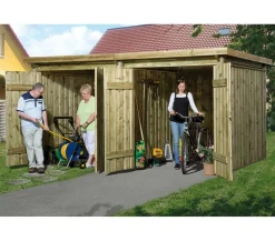Weka Lagerhaus 607 Variante 3, ca. B408/H214/T318 cm Natur Discount