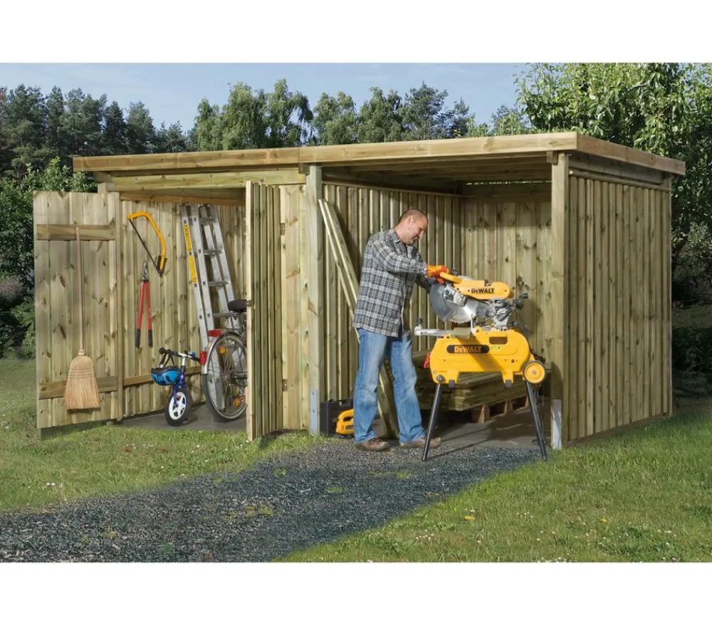 Weka Gartenhäuser & Gerätehäuser > Lagerhaus 607 Variante 2, ca. B408/H214/T318 cm