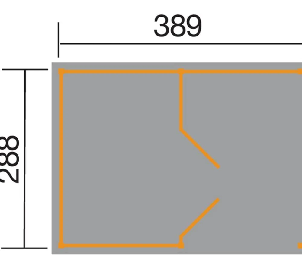 Weka Lagerhaus 607 Variante 1, ca. B408/H214/T318 cm Natur Sale