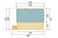Weka Pools & Whirlpools > Massivholzpool 595 Gr. 1, ca. B490/H201/T315 cm, Folie Sand