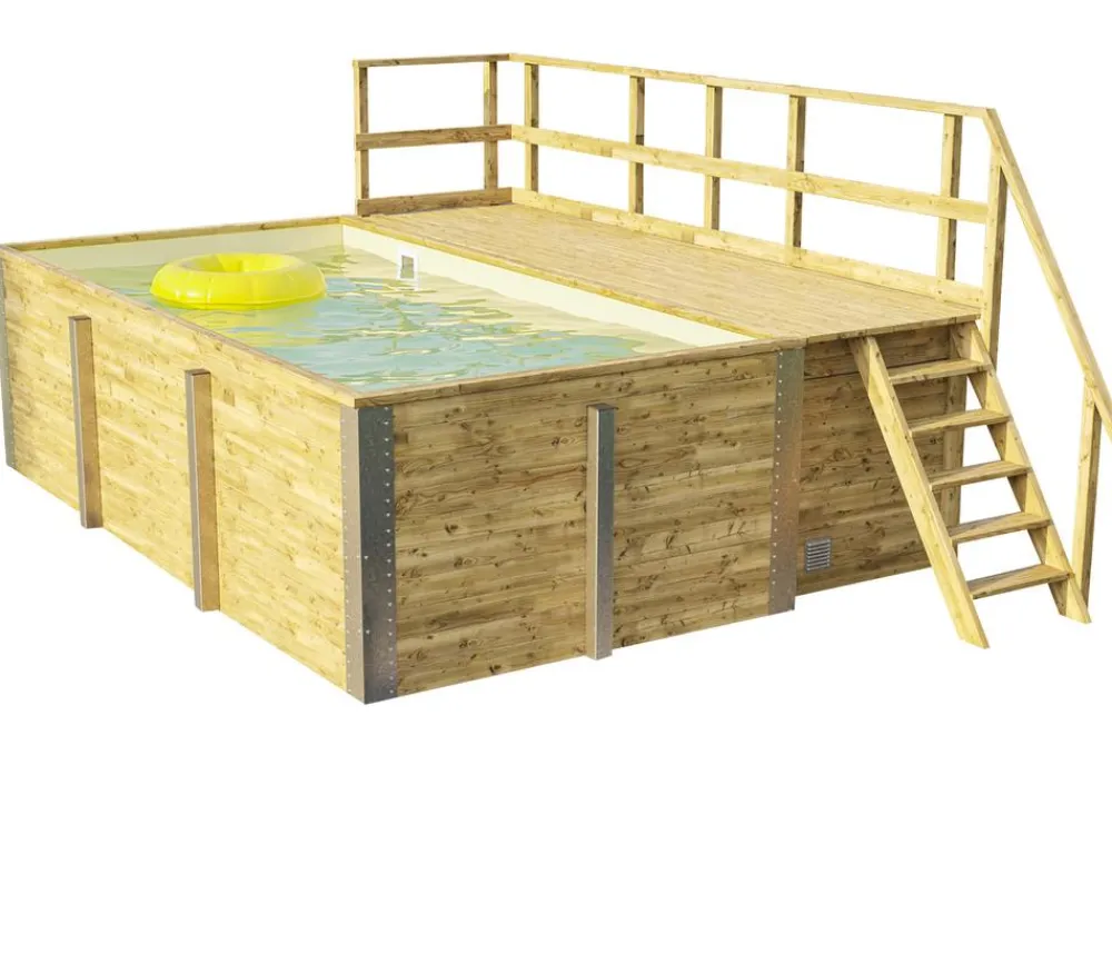 Weka Pools & Whirlpools > Massivholzpool 595 Gr. 1, ca. B490/H201/T315 cm, Folie Sand