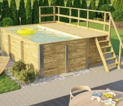 Weka Pools & Whirlpools > Massivholzpool 595 Gr. 1, ca. B490/H201/T315 cm, Folie Sand
