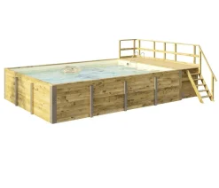 Weka Massivholzpool 595 Gr. 2, ca. B650/H201/T490 cm, Folie Sand Online