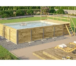 Weka Pools & Whirlpools - Massivholzpool 595 Gr. 2, ca. B650/H201/T490 cm, Folie Sand/Mosaic