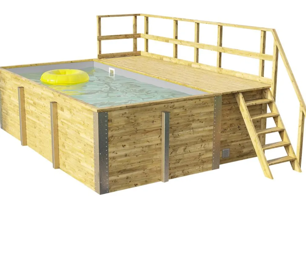 Weka Pools & Whirlpools - Massivholzpool 595 Gr. 1, ca. B490/H201/T315 cm, Folie