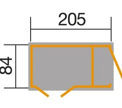 Weka Gartenschränke & Minigaragen > Multibox 367, ca. B215/H152/T95 cm