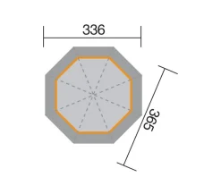 Weka Pavillons - Pavillon 234 B, ca. B336/H300/T365 cm