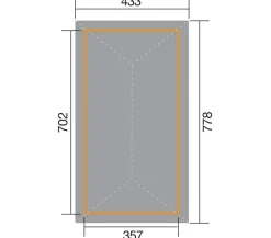 Weka Premium-Carport 651 Gr. 3, ca. B778/H316/T433 cm Natur