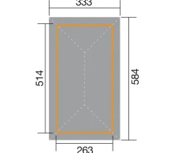 Weka Carports & Garagen|Pergolen > Premium-Carport 651 Gr. 1, ca. B584/H291/T333 cm