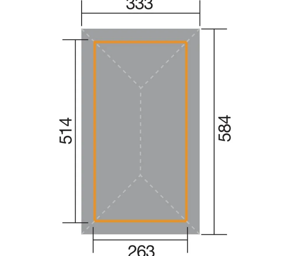 Weka Carports & Garagen|Pergolen > Premium-Carport 651 Gr. 1, ca. B584/H291/T333 cm