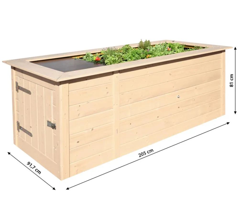 Weka Hochbeete & Frühbeete > Profi-Hochbeet 669 C, ca. B205/H81/T91,7 cm