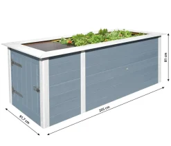 Weka Profi-Hochbeet 669 C, ca. B205/H81/T91,7 cm Grau Discount