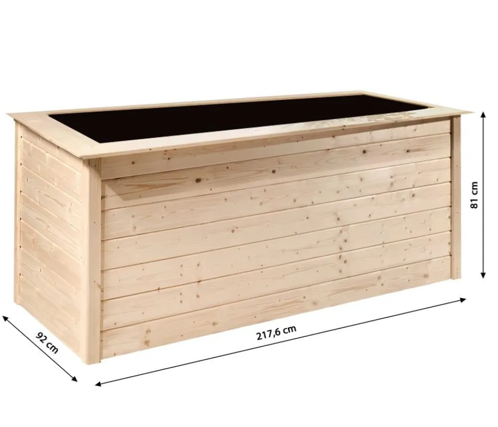 Weka Profi-Hochbeet 669 C, ca. B217,6/H81/T92 cm Natur Outlet
