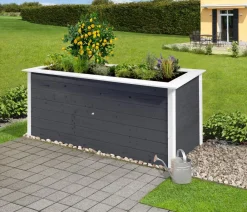 Weka Hochbeete & Frühbeete - Profi-Hochbeet 669 C, ca. B218/H81/T92 cm Dunkelgrau