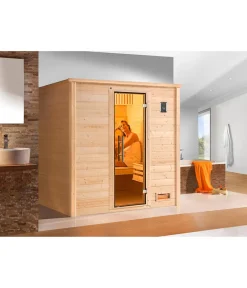 Weka Sauna Bergen mit Glastür Natur Online