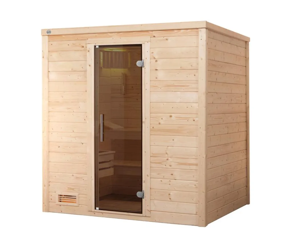 Weka Saunas & Infrarotkabinen - Sauna Bergen mit Glastür Natur