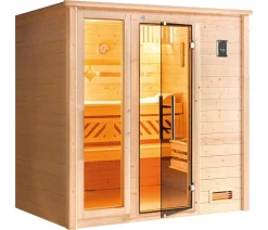 Weka Saunas & Infrarotkabinen > Sauna Bergen mit Glastür und Fenster