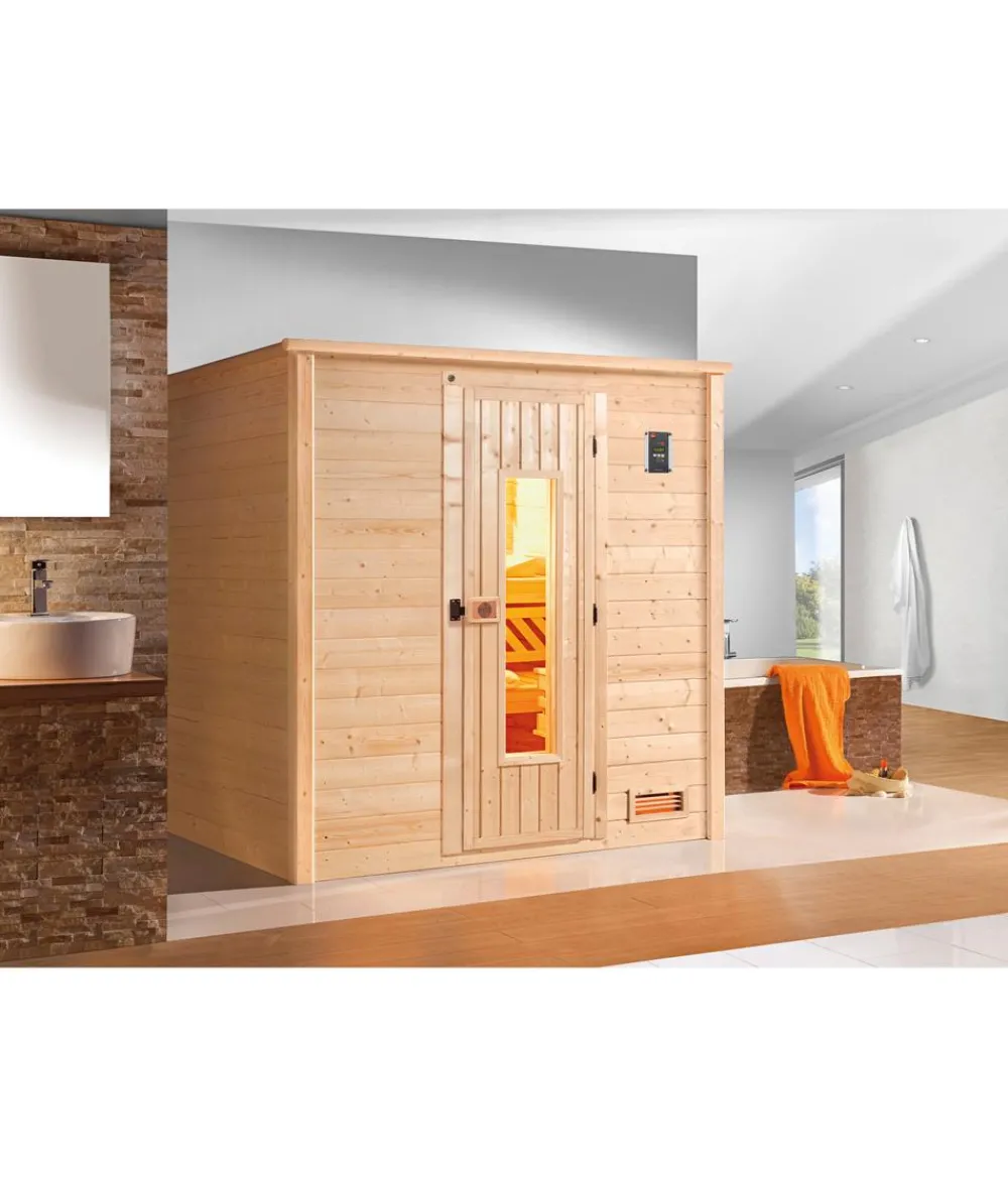 Weka Sauna Bergen mit Holztür Natur Best