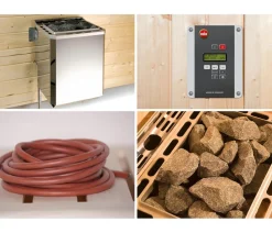 Weka Saunas & Infrarotkabinen > Sauna Cubilis Gr. 2 Spar-Set inkl. Ofen, ca. B198/H205/T198 cm