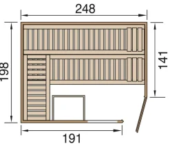 Weka Saunas & Infrarotkabinen > Sauna Cubilis mit Glastür und Fenster