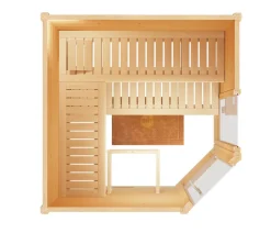 Weka Sauna Cubilis mit Glastür und Fenster Natur Hot