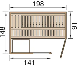 Weka Saunas & Infrarotkabinen - Sauna Cubilis mit Glastür und Fenster Natur