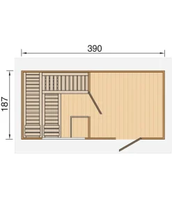 Weka Saunas & Infrarotkabinen > Saunahaus Farsund, ca. B415/H253/T250 cm