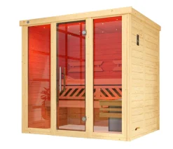 Weka Saunas & Infrarotkabinen > Sauna Kemi Panorama mit Glastür, inkl. Ofen