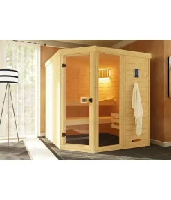 Weka Sauna Laukkala mit Glastür und Fenster Natur Clearance