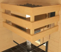 Weka Sauna Laukkala mit Glastür und Fenster Natur Clearance