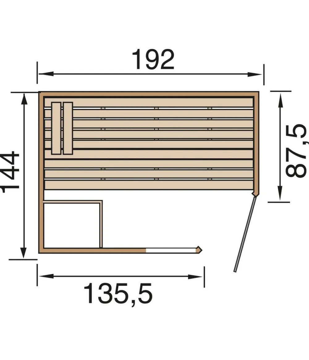 Weka Saunas & Infrarotkabinen - Sauna Laukkala mit Glastür und Fenster Natur