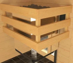 Weka Saunas & Infrarotkabinen - Sauna Laukkala mit Glastür und Fenster Natur