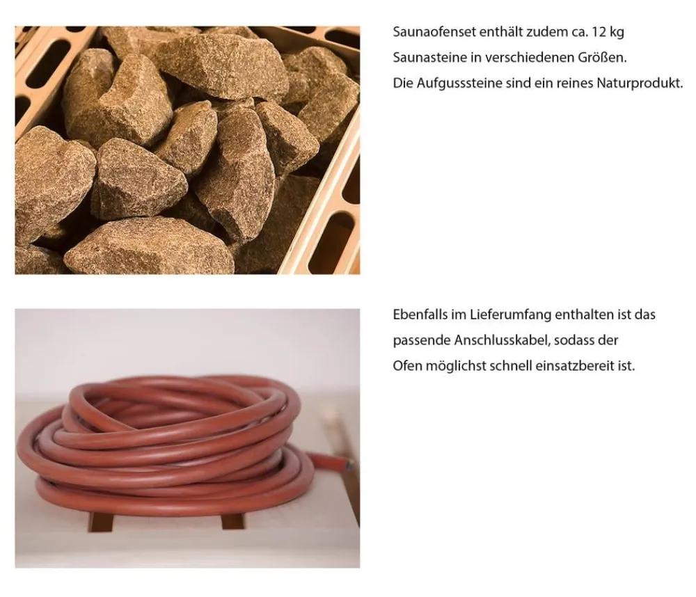 Weka Saunaofen-Set 3, 3-teilig Silber Outlet