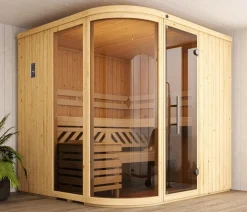 Weka Saunas & Infrarotkabinen > Sauna Sara mit Glastür und Fenster, inkl. Ofen