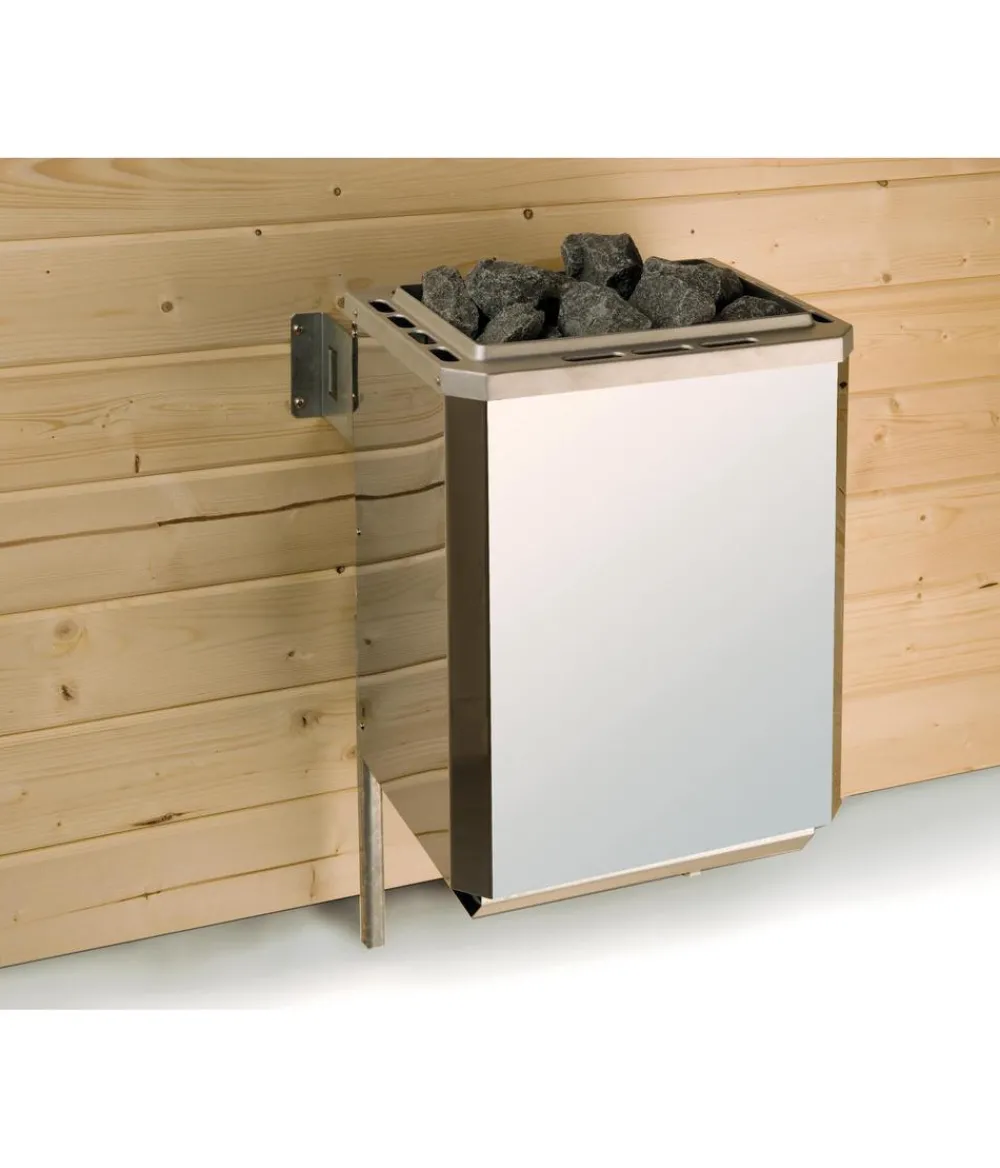 Weka Sauna Sara mit Glastür und Fenster, inkl. Ofen Natur Discount