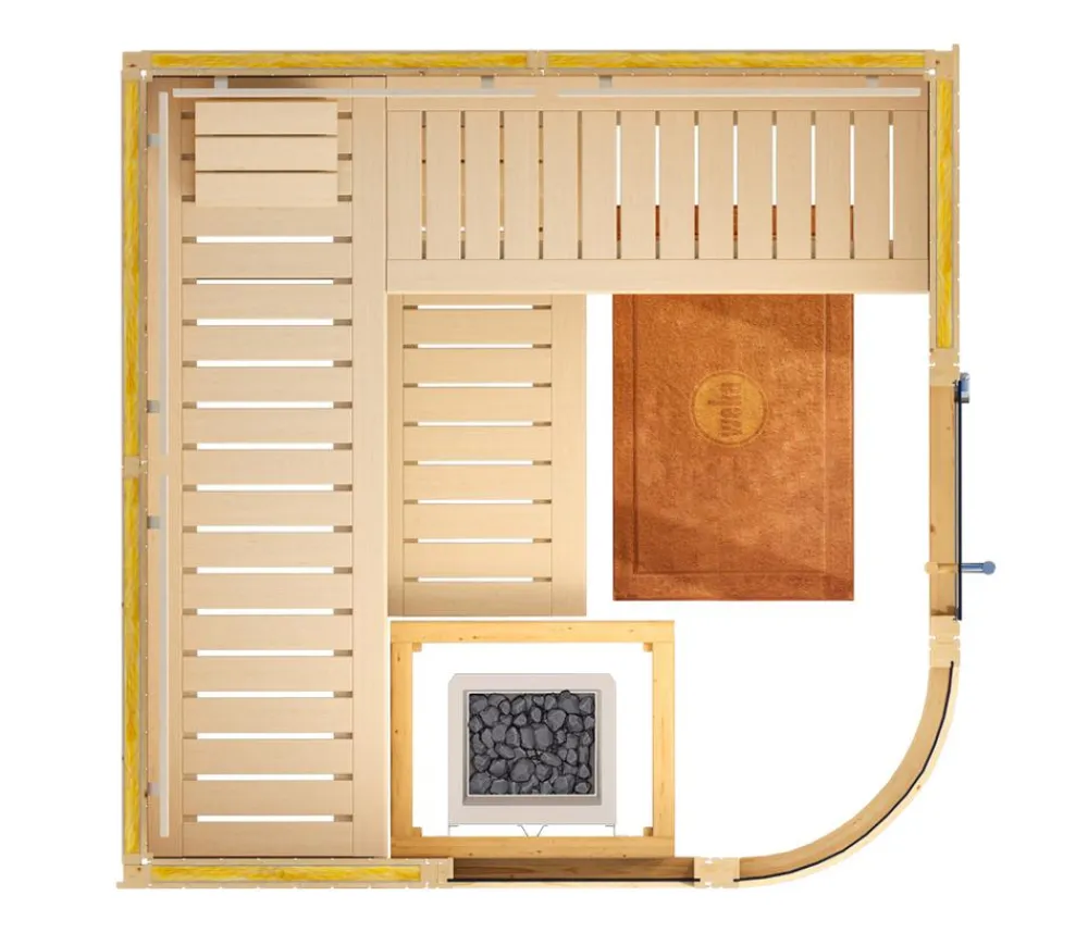 Weka Sauna Sara mit Glastür und Fenster, inkl. Ofen Natur Discount