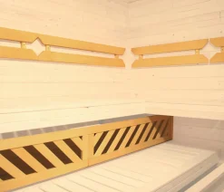 Weka Sauna Sara mit Glastür und Fenster, inkl. Ofen Natur Discount