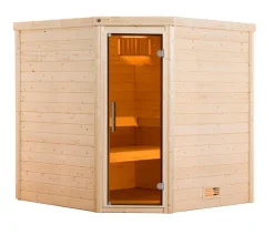 Weka Saunas & Infrarotkabinen > Sauna Turku mit Glastür inkl. Ofen, ca. B195/H205/T178 cm