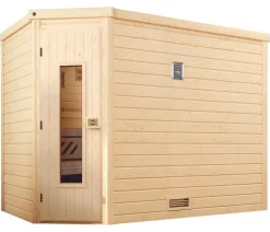 Weka Sauna Turku mit Holztür, ca. B248/H205/T198 cm Natur Discount