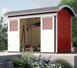 Weka Schiebetürhaus 228, ca. B344/H248/T241 cm Rot Best