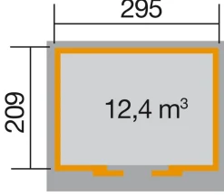 Weka Schiebetürhaus 225 Gr.1, ca. B315/H238/T249 cm Schwarz Online
