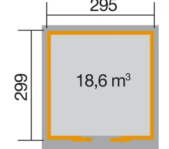Weka Schiebetürhaus 225 Gr. 2, ca. B315/H238/T335 cm Grau Sale