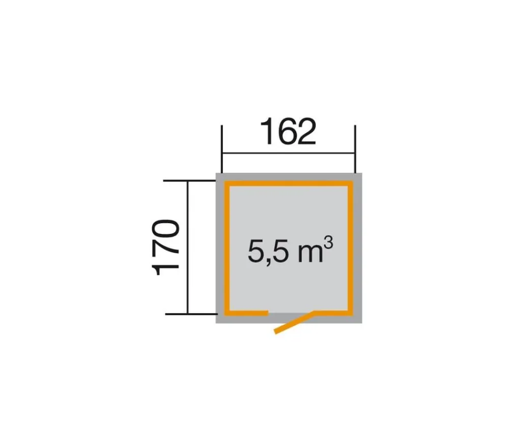 Weka Schwedenhaus Gr. 1, ca. B200/H220/T208 cm Rot Outlet