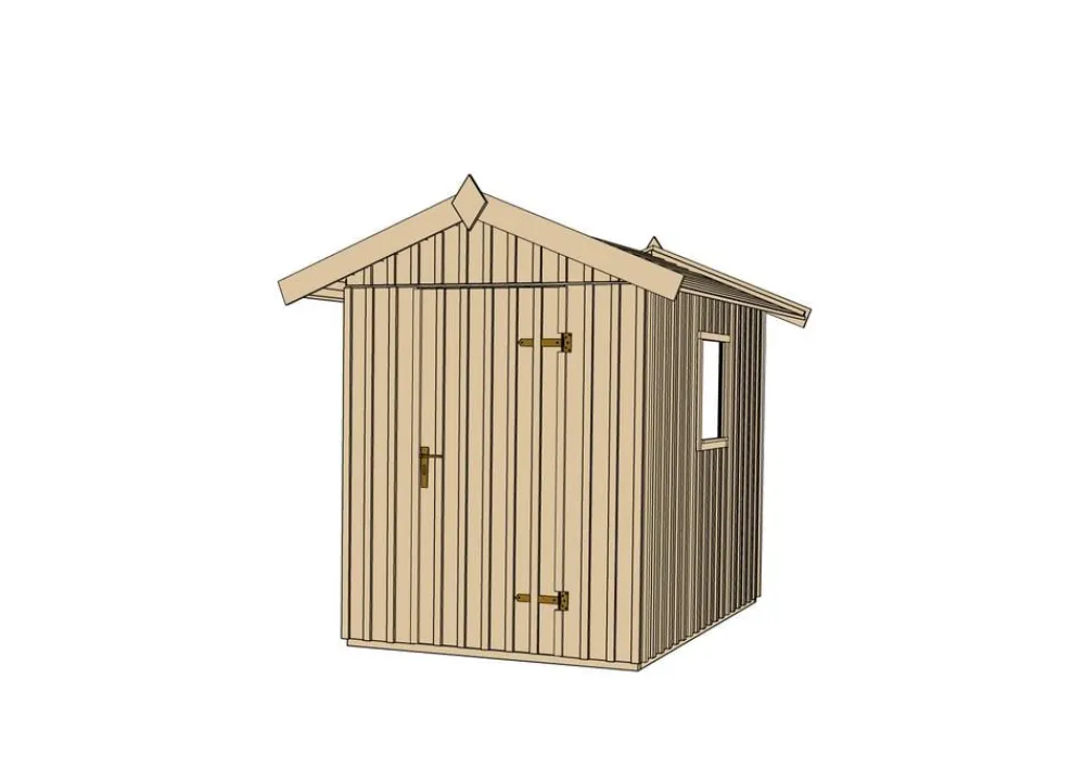 Weka Schwedenhaus Gr. 1, ca. B200/H220/T208 cm Rot Outlet