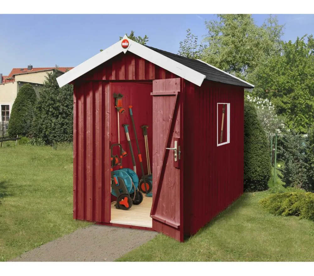 Weka Schwedenhaus Gr. 1, ca. B200/H220/T208 cm Rot Outlet