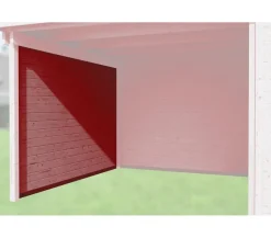 Weka Seitenwand für Anbauten, 150 cm Rot Discount